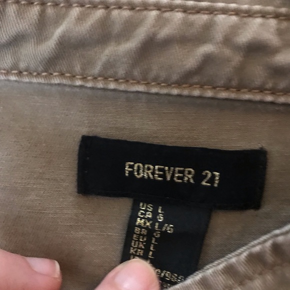 Olive colored jacket from forever 21 - Picture 4 of 4